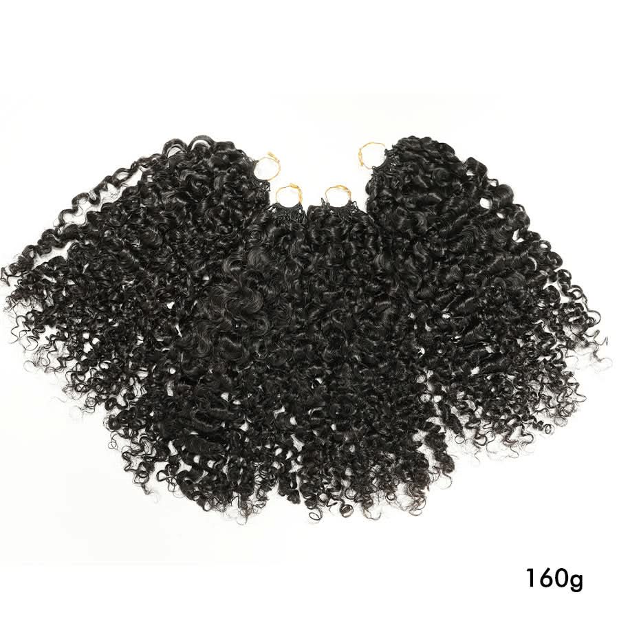 WOWANGEL Burmese Curly Pre-Separated Feather Crochet Human Hair Extensions - Image 2