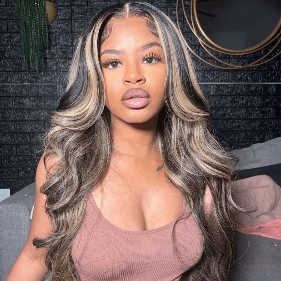 UK Shipping | Highlight Color 13x6 Skinlike Real HD Lace Front Wig 250% Density - Image 3