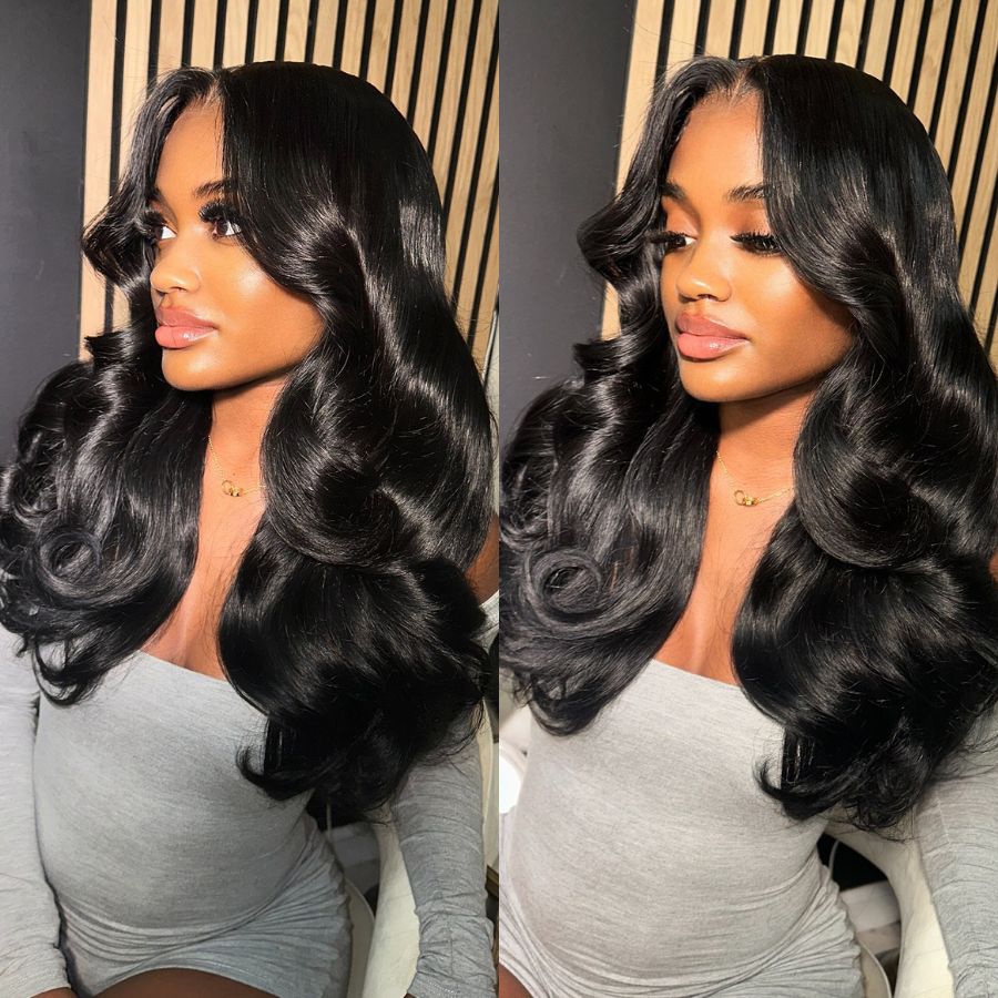 UK Shipping | Jet Black Colour 13X6 HD Lace Front Wigs 250% Density - Image 2