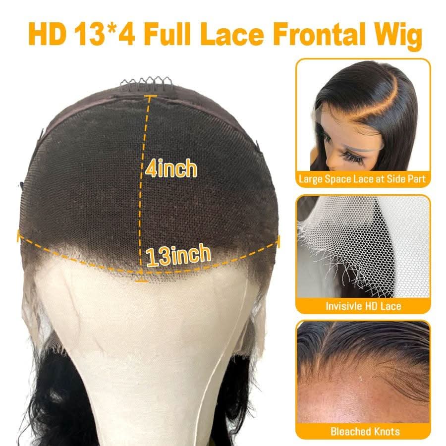 UK Shipping | WOWANGEL Skinlike Real HD 13X4 Lace Frontal Wig Silk Straight Wig - Image 6
