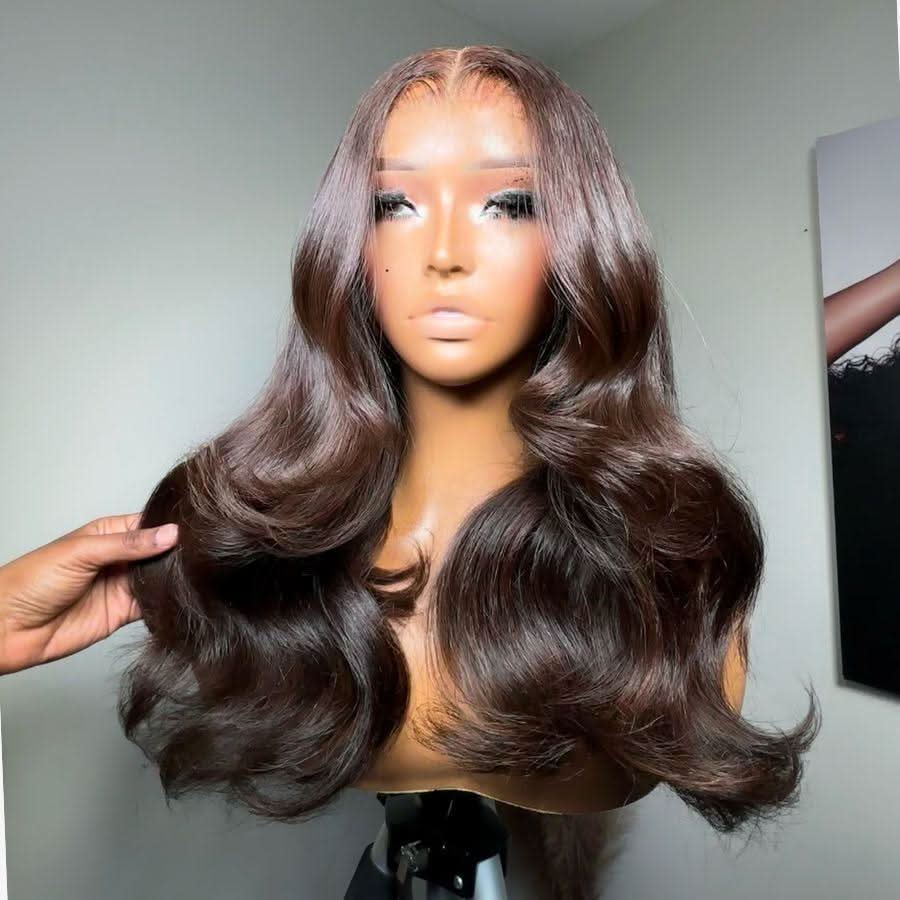 WOWANGEL #4 Dark Brown 7X6 Drawstring Glueless Wigs HD Lace Wigs - Image 3