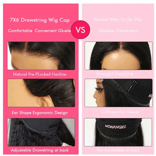 WOWANGEL 7X6 Drawstring Glueless Wigs Loose Deep Wave HD Lace Wigs - Image 6