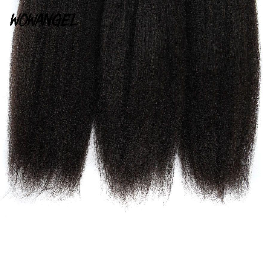 WOWANGEL Bundles Deal 4pcs 100% Human Hair Weaves Yaki/ Kinky Straight - Image 8