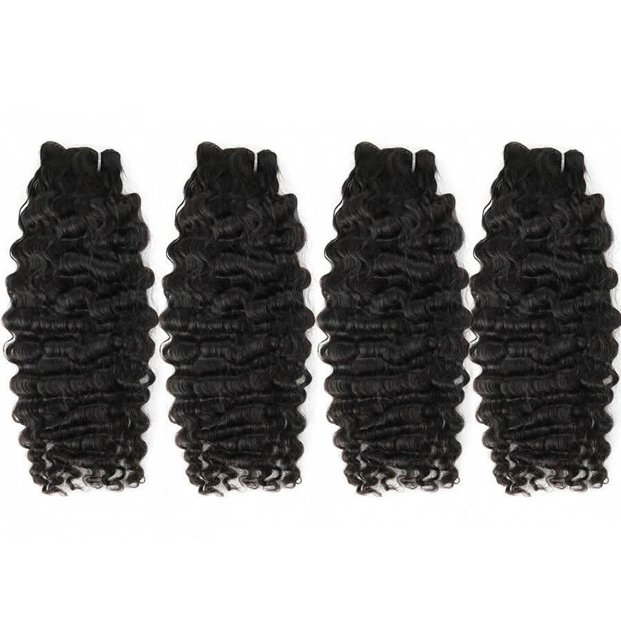WOWANGEL Burmese Curly Bundles Deal 4pcs 100% Human Hair Weaves