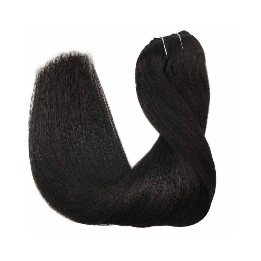 WOWANGEL Classic Lace Weft Clip Ins Hair Extensions Straight/Body Wave/Kinky Straight/Kinky Curly - Image 5