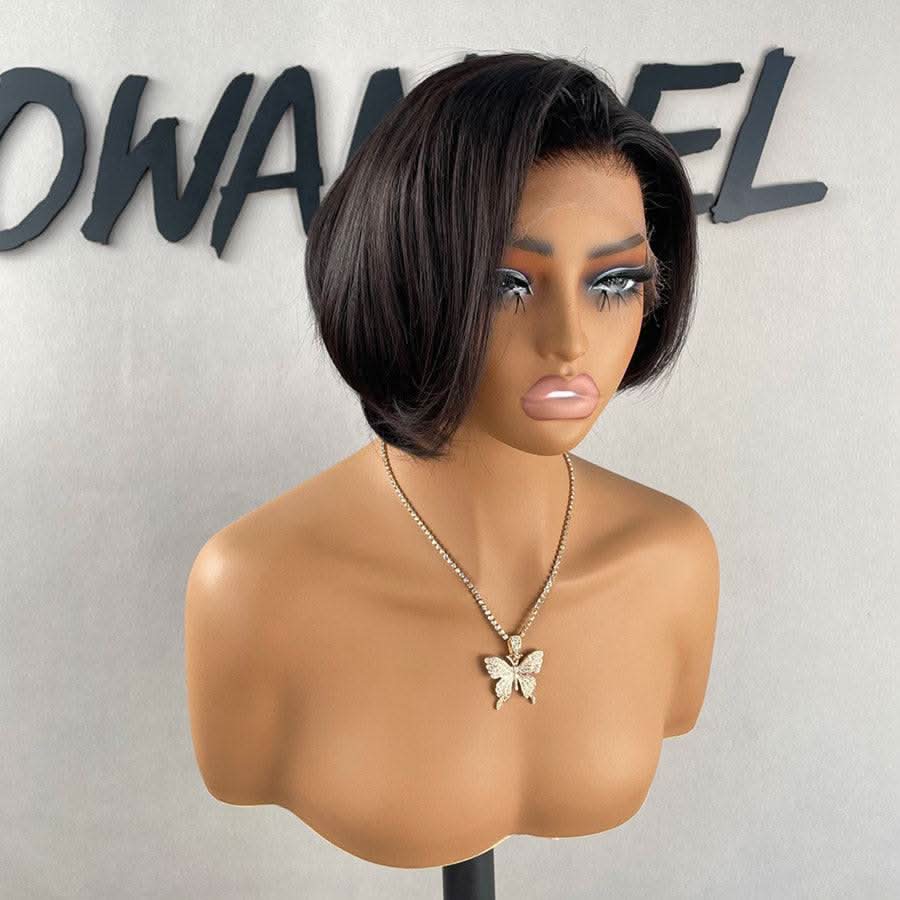 WOWANGEL Short Pixie Cut Wig 13x6 Skinlike HD Lace Front Bob Wig