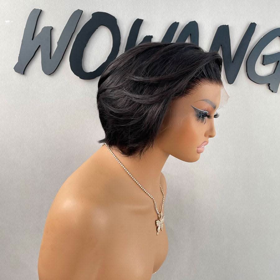 WOWANGEL Short Pixie Cut Wig 13x6 Skinlike HD Lace Front Bob Wig - Image 4