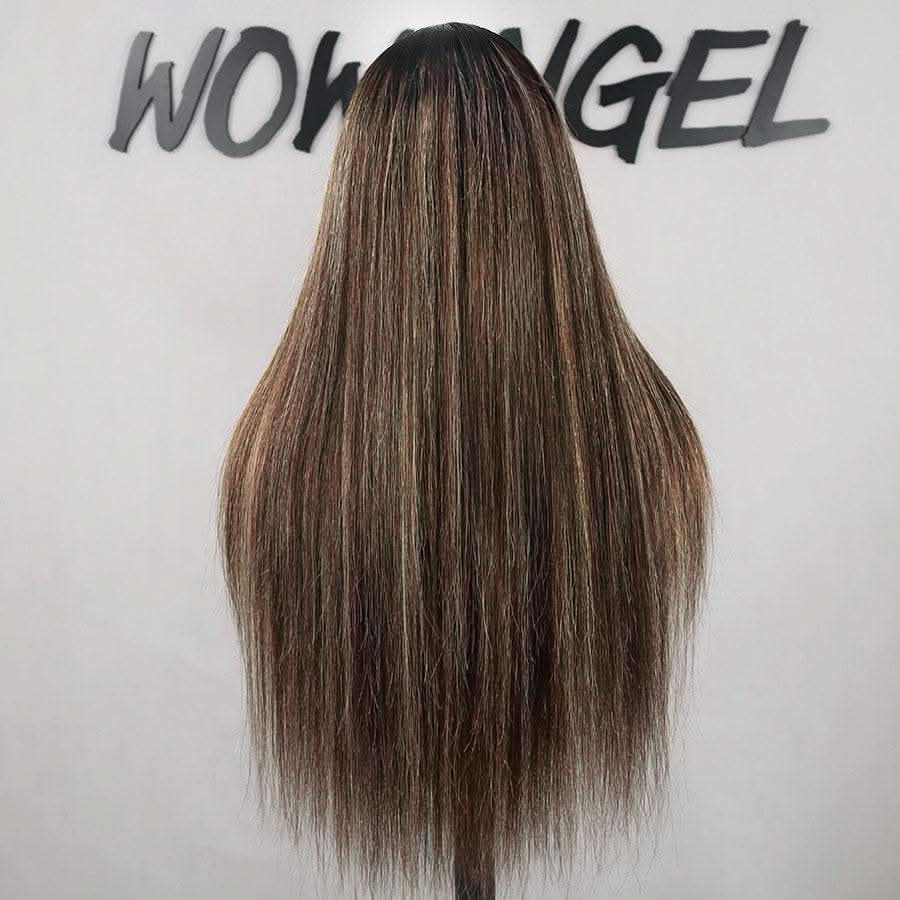 WOWANGEL Silky Straight Highlight 13x6 Skinlike Real HD Lace Front Wig - Image 6