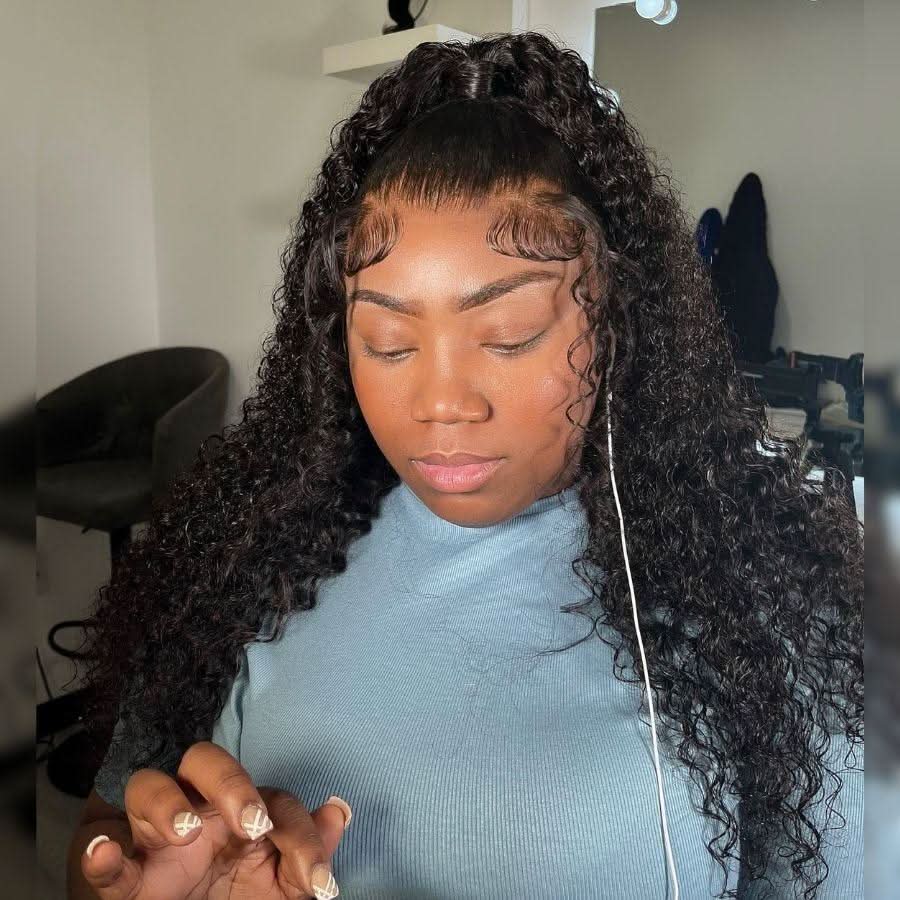 WOWANGEL Skinlike Real HD Full Lace Wig Curly Clean Hairline - Image 3