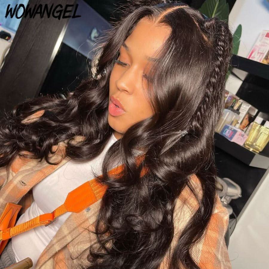 WOWANGEL 360 Invisible Strap HD Lace Wig Body Wave Pre Plucked Clean Hairline - Image 6