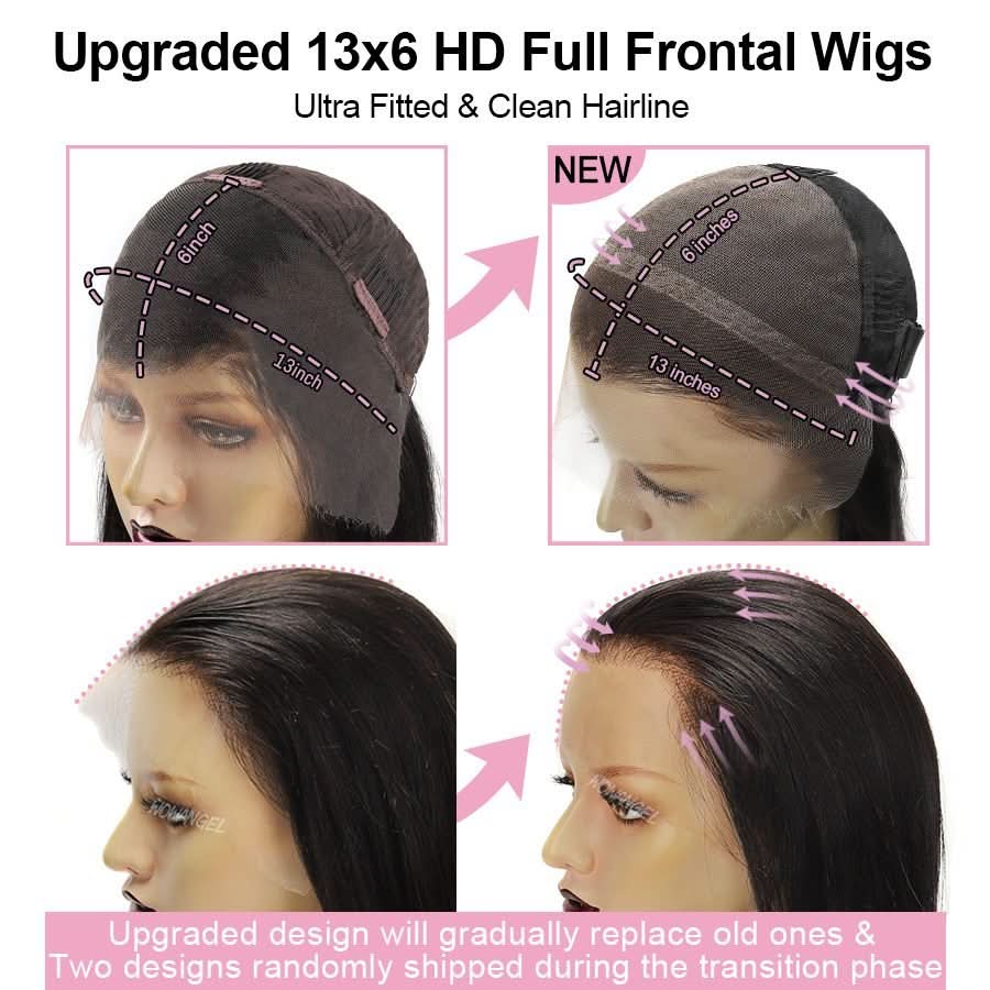 WOWANGEL Blonde Highlight 13x6 HD Lace Full Frontal Wig Straight Premium Raw Hair - Image 5
